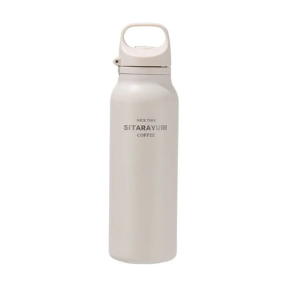 JUSTINLAU 600ML Insulated Bottle with Pop-up Lid Stainless Steel Keep Hot＆Cold Thermal Mug Outdoor Sports/Travel Water Cups