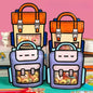 10-50 PCS Cartoon Self-Sealing Snack Bags Schoolbag Shape Biscuit Candy Handbags Children's Day Kids Birthday Gift Packaging Bag