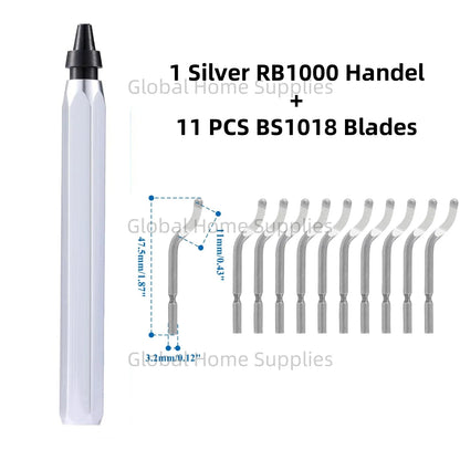 Deburring Tool Kit RB1000 Handle with BS1018 Blades Burring Blade Burring Pen For Pipe Copper Burrs Removal Trimming Tool
