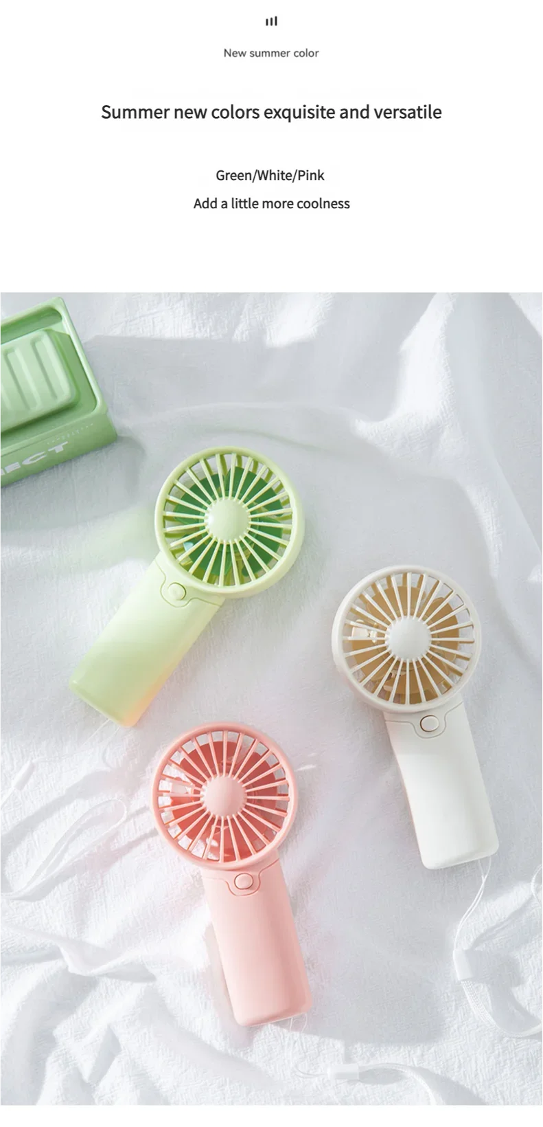 Portable Fan Convenient Creative Small Fan Pocket Hand-held Fan Lightweight AA Battery Handheld Mini Fan Air Coolers
