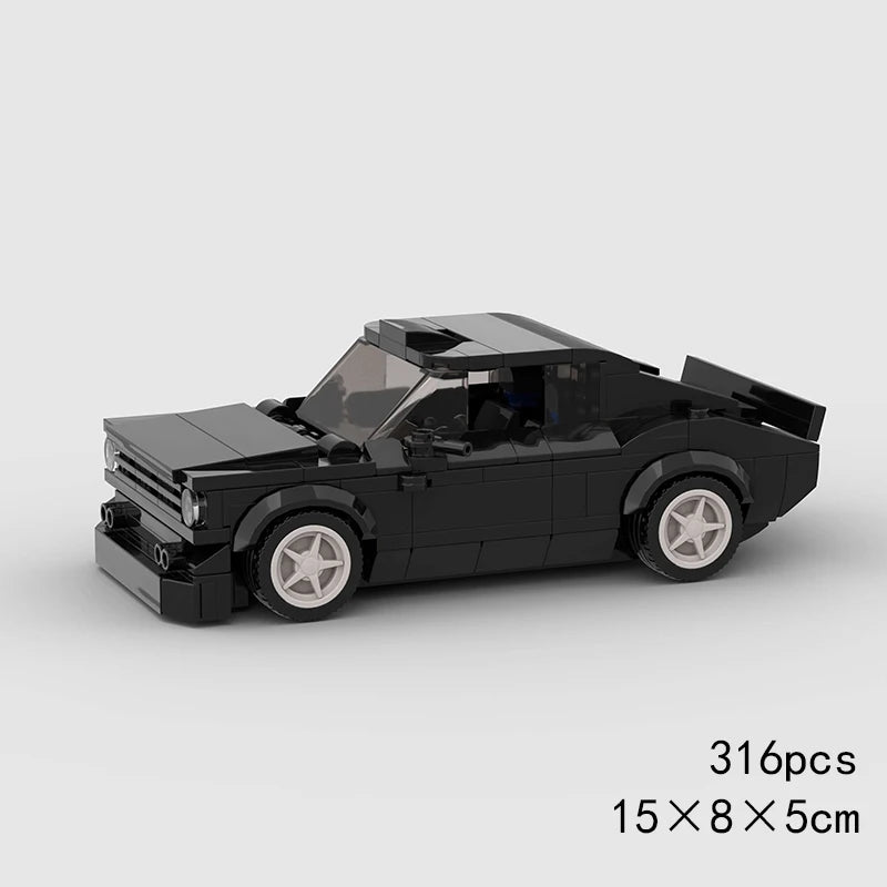 City Speed Racing Car Model Building Blocks DIY Bricks MOC Toy Classic Rally Sports Super Racer Vehicle Christmas gift technique