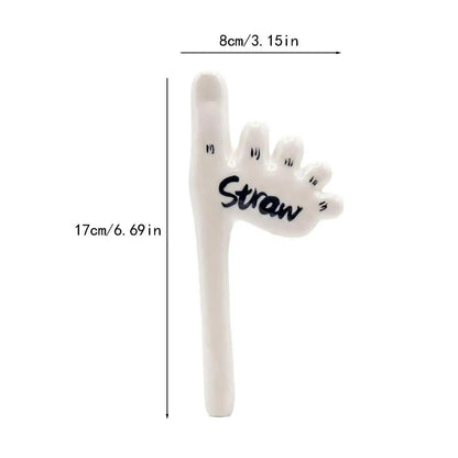 Reusable Foot Straw Handmade Toe Ceramic Drinkware Handmade Foot Straw For Fishing Drinking Tea Cold Picnic Outdoor Water