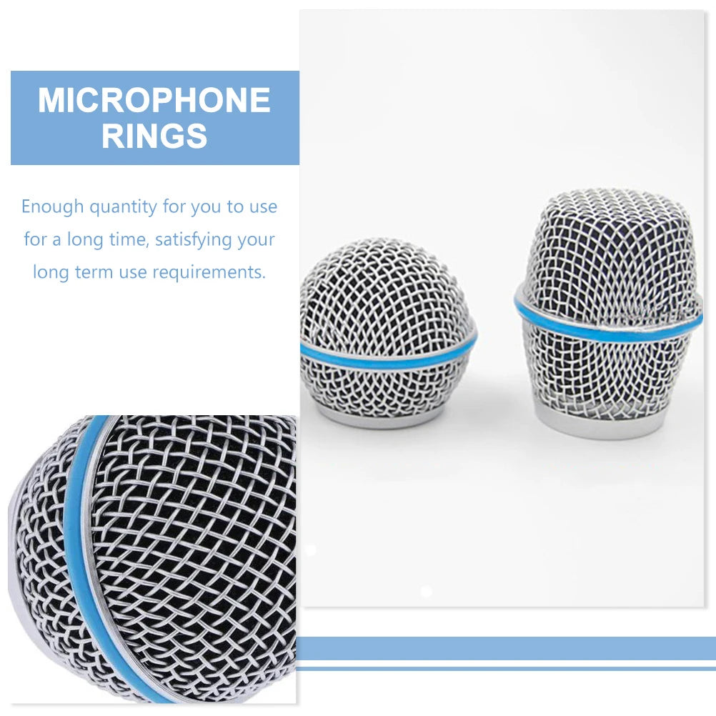 10pcs Microphone Grille Ring Rubber Suitable For Beta58a/87a Microphone Mesh Head Blue Rubber Microphone Ring Mesh Cover Ribbon