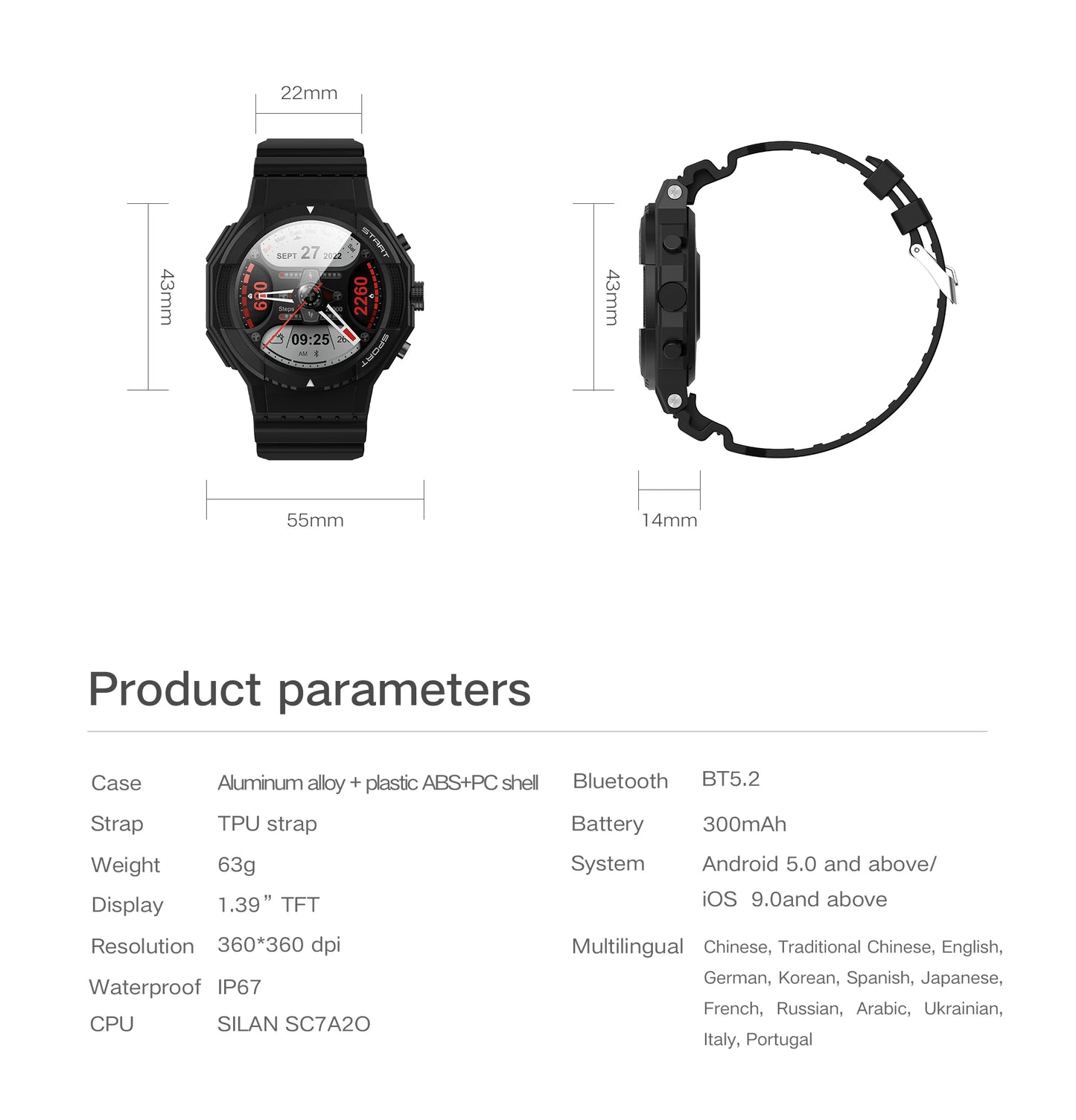 LIGE 2026 Outdoor GPS Sports Tracker Smart Watch Men 1.28"HD Compass Bluetooth Call Waterproof Smartwatch Men For Android IOS