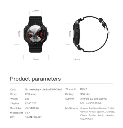 LIGE 2026 Outdoor GPS Sports Tracker Smart Watch Men 1.28"HD Compass Bluetooth Call Waterproof Smartwatch Men For Android IOS