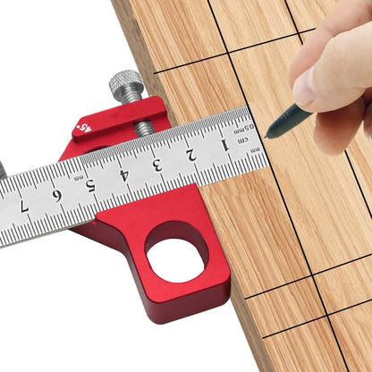 Steel Ruler Positioning Block 45/60/90 Degree Angle Scriber Line Marking Gauge Woodworking Square Scribe Tools for Ruler Locator