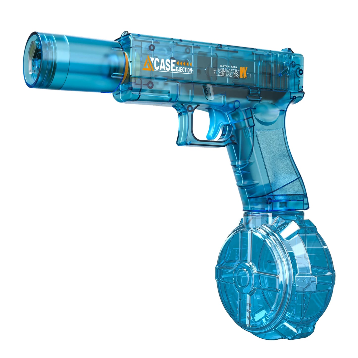 Electric Water Gun, Automatic Squirt with Pistol Realistic Gun Muzzle Flame Summer Outdoor Beach Swimming Pool Party Toy