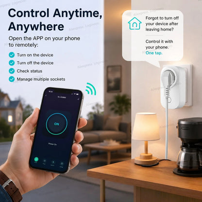 16A Tuya Smart Plug WiFi Zigbee Smart Socket Israel Plug With Energy Monitoring Timer Voice Control Alexa Google Smart Life APP