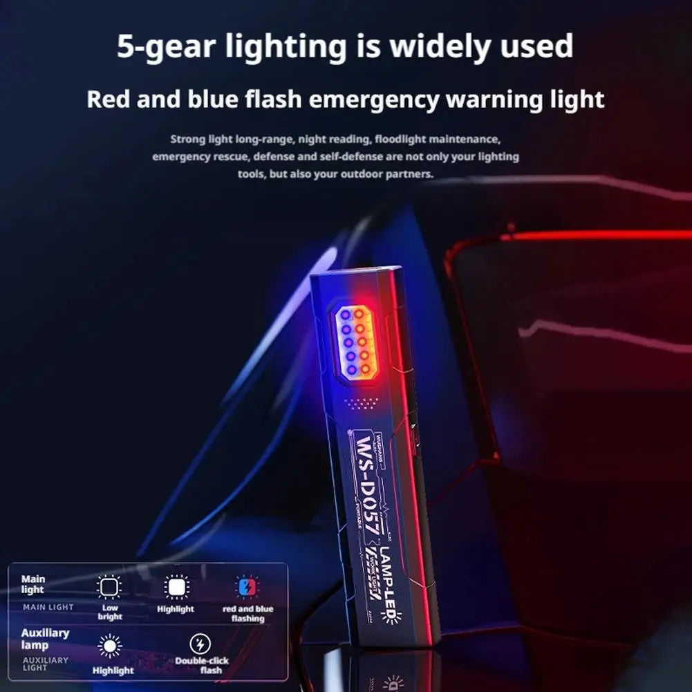 Keychain Flashlight USB-C Rechargeable 400mAh 550 Lumens Multifunctional Lighting Durable Mini Auto Repair Hat Clip Work Light