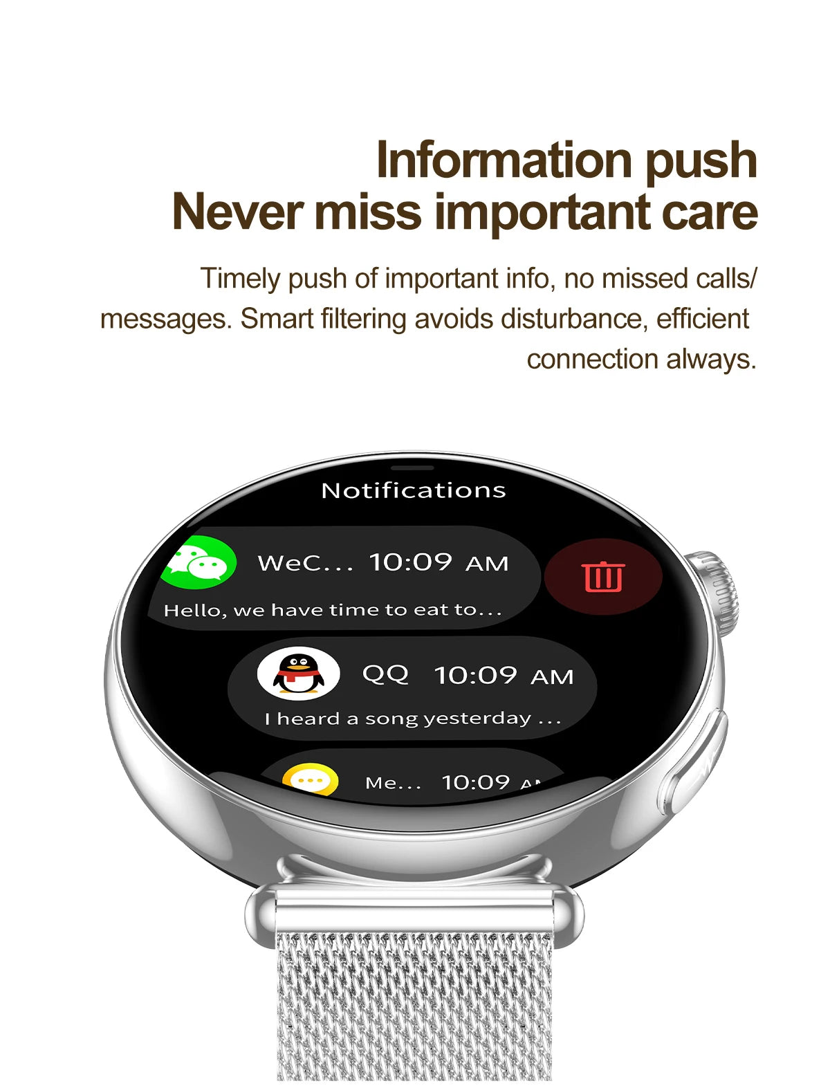 2026 New Women's Health Care Smartwatch ECG Blood Pressure Uric Acid Blood Lipids Sports IP68K Bluetooth call Fashion Smartwatch