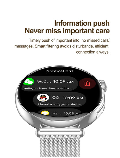 2026 New Women's Health Care Smartwatch ECG Blood Pressure Uric Acid Blood Lipids Sports IP68K Bluetooth call Fashion Smartwatch