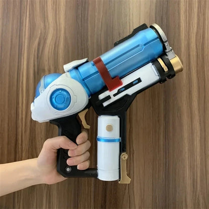 OW Gun Cosplay Angela Ziegler Mercy Angel Shock Gun Prop Weapons Model Safety PU Rubber Model Halloween No Shooting