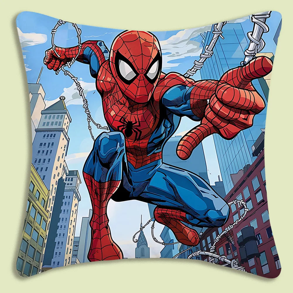 Spider-Man mascot Pillow Covers Cartoon Sofa Decorative Home Double-sided Printing Short Plush Cute Cushion Cover
