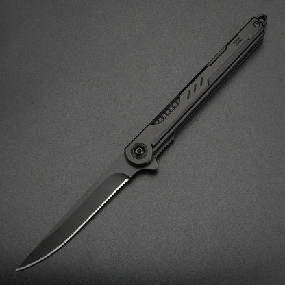 2025 NEW M390 Steel Feather Pattern Folding Knife Outdoor Camping Pocket Knife Portable Fruit Knife High Hardness Folding Knife