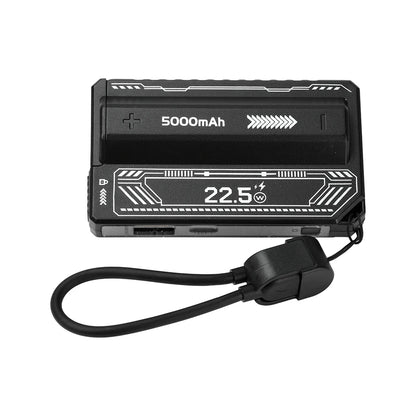 1 Section Welding Free 21700 Mobile Power Case PD 20W Fast Charging Built-In Cable Detachable Power Bank DIY Battery Box