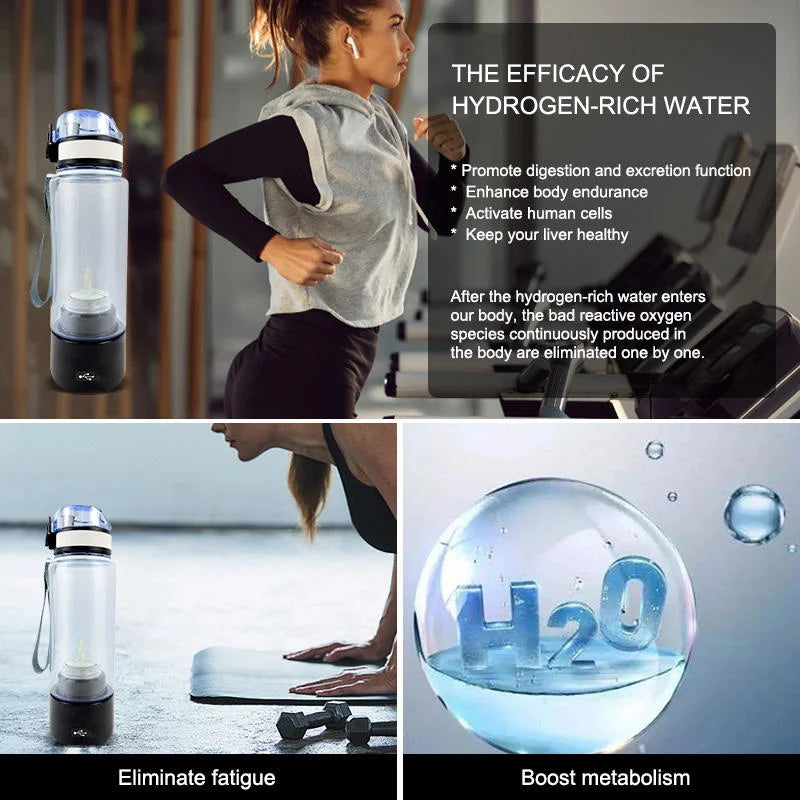 New hydrogen water bottle rich hydrogen water generator+complimentary adapterPackage style