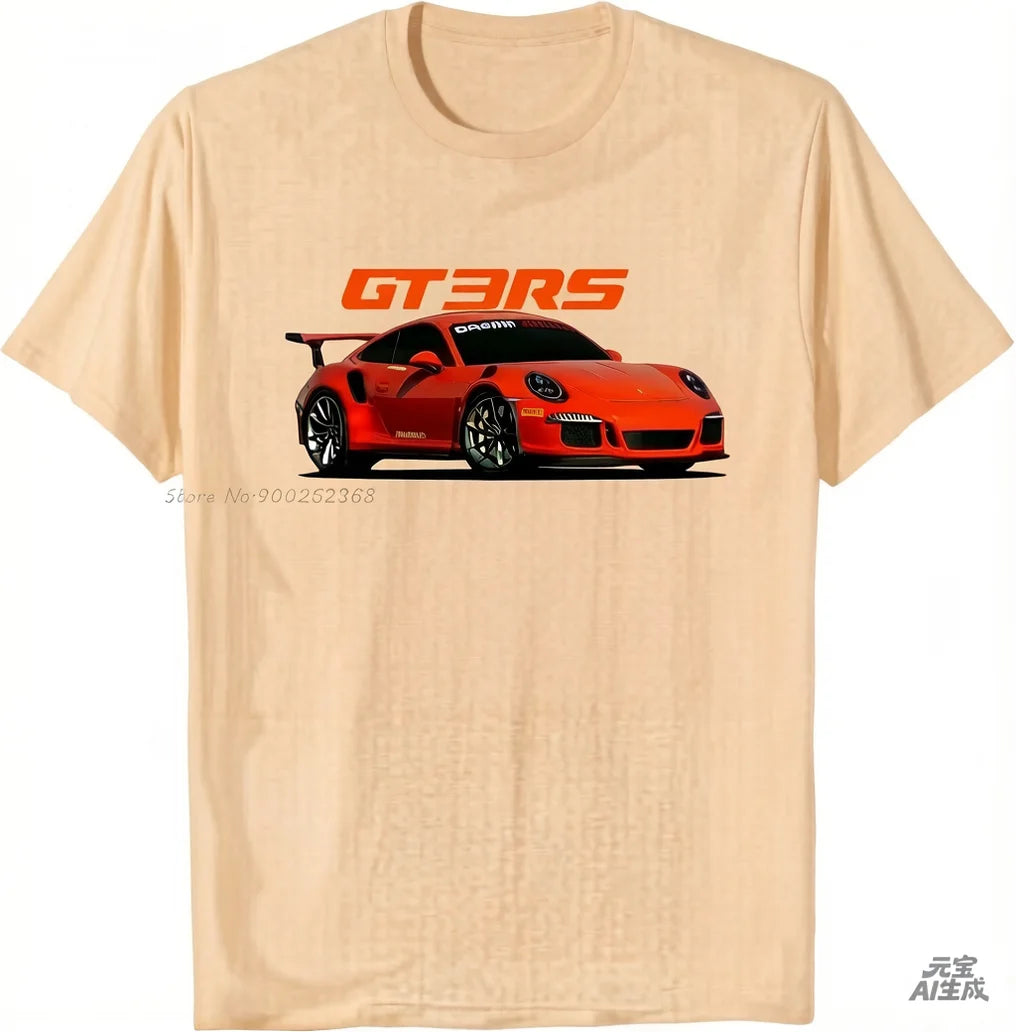 Classic Car Retro Vintage T-Shirt Gt3 Rs Silhouette Summer  Men Casual Fashion Tees Streetwear Top