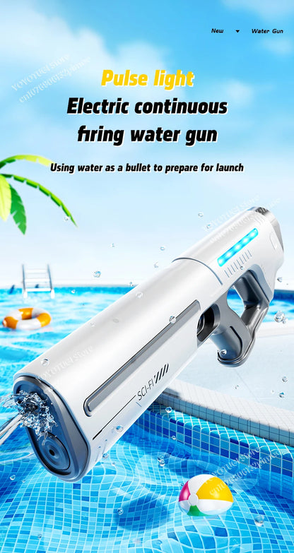 Children's Fully Automatic Water Storage Gun Large Capacity Electric Water Absorbing Toy Gun Summer Outdoor Water Toy Gift