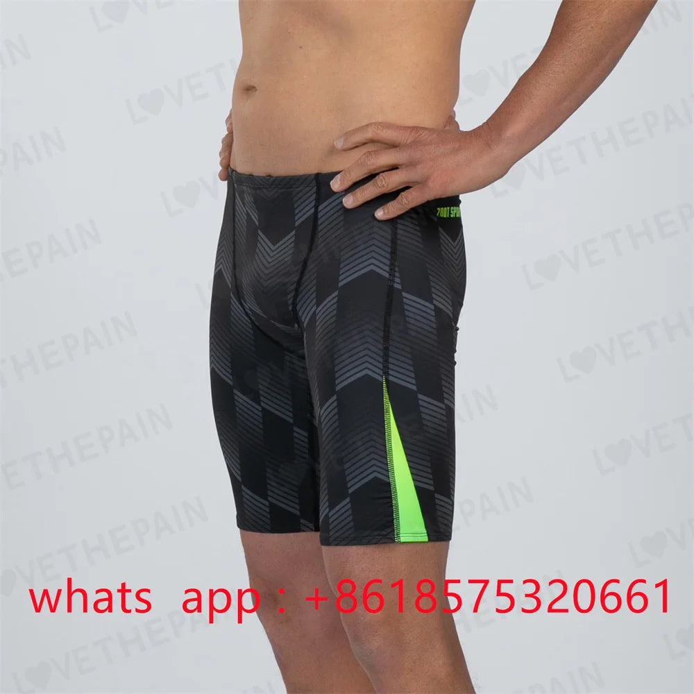 Zootekoi Mens Swimming Trunks Beach Surf Tights Shorts Endurance Athletic Training Quick Dry Jammer Diving Surfing Swimwear 2023