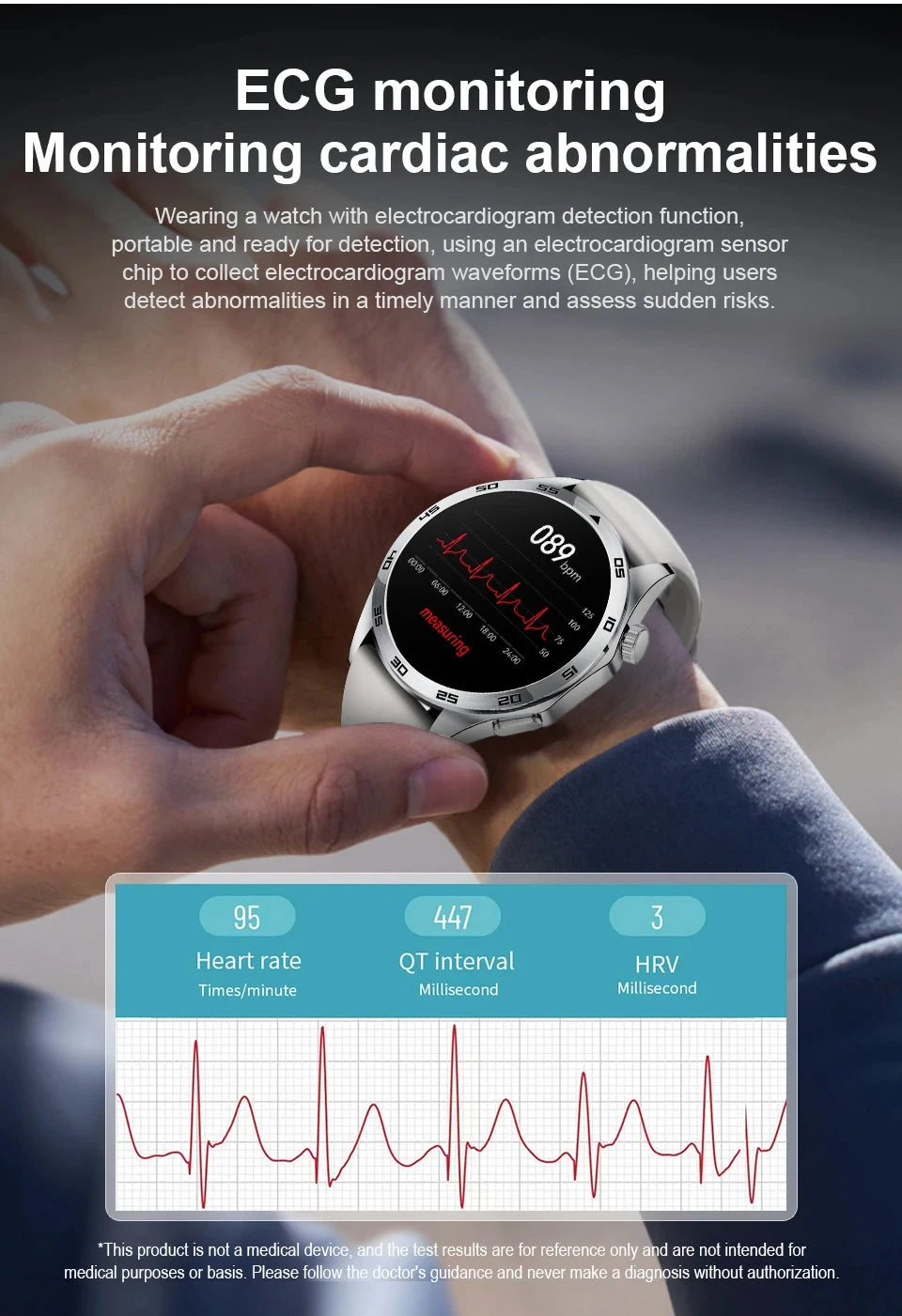LIGE Micro Physical Examination ECG Smart Watch Men Bluetooth Call Heart Rate Blood Pressure Oxygen Health Smartwatch 2025 New