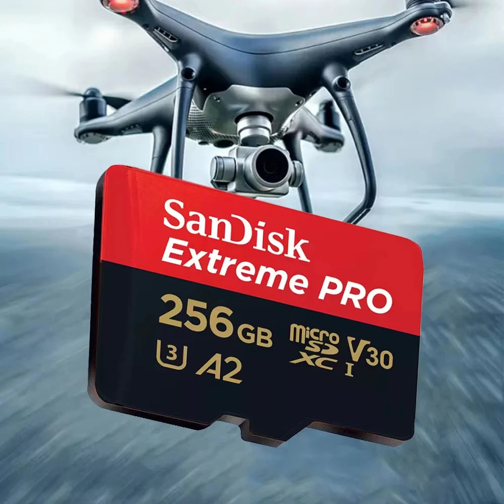 SanDisk High Speed TF Memory Card, A2 U3 V30 C10 100MB/s Portable Micro SD Card, with capacities ranging from 32GB to 512GB