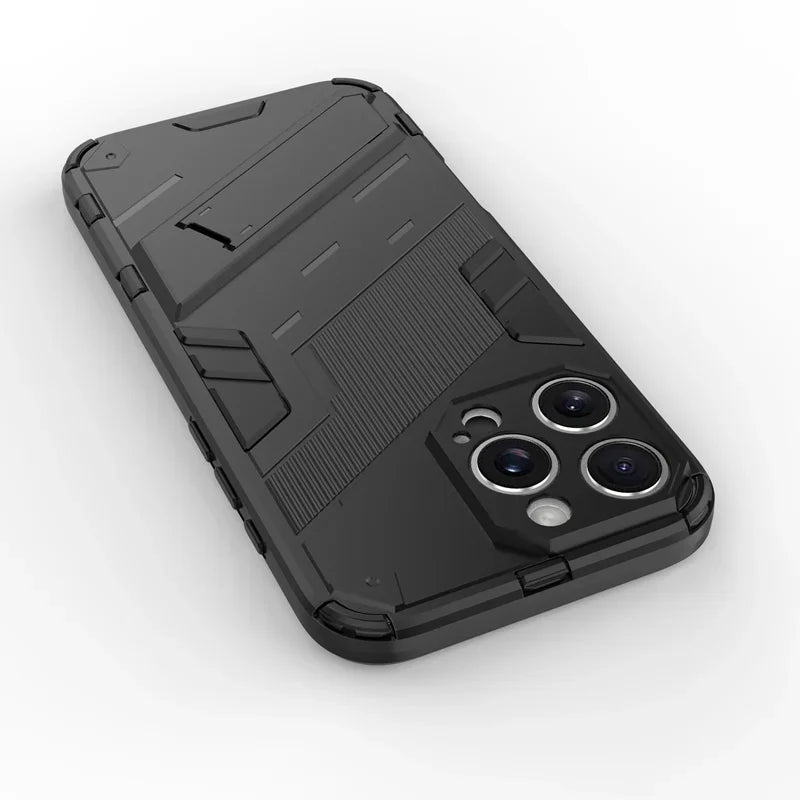 Armor Shockproof Protective Magnetic Holder Case For iPhone 17 Pro Max 16 15 14 12 13 11 Pro Max Plus 17Air 13 12 Mini Cover
