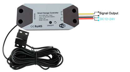 Wofea WiFi Smart Garage Door Opener Controller DC12 DC24V Wrok with Alexa and Google Home 2.4G APP NO Need Gateway