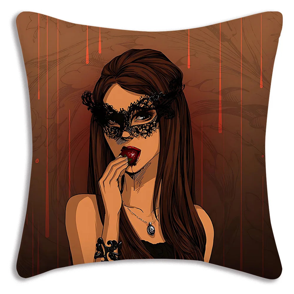 Hot American TV series Vampire Diaries Pillow Covers Sofa Decorative Home Double-sided Printing Short Plush Cute Cushion Cover