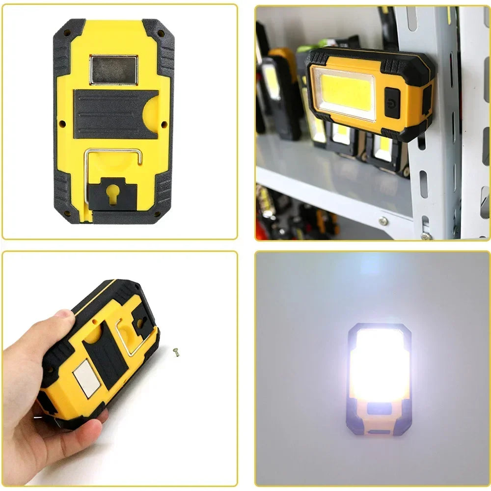 4000MaH Rechargeable Work Light 30W Super Bright COB Flashlight With Magnetic Portable Outdoor Power Bank Camping Emergency Lamp