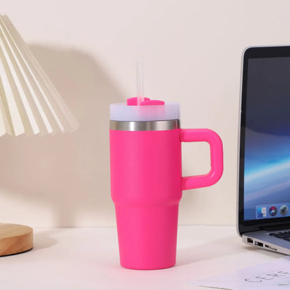 14oz Car Mug with Handle Double-layer Vacuum Coffee Cup Portable Sport Water Bottle 304 Stainless Steel Travel Thermal Cup