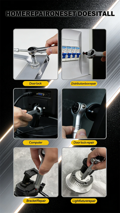 2026 New Ratchet Screwdriver Set Magnetic Wrench Semi-automatic Multi-purpose Sleeve Toolbox Bicycle Repair Tools DIY Tools Kit
