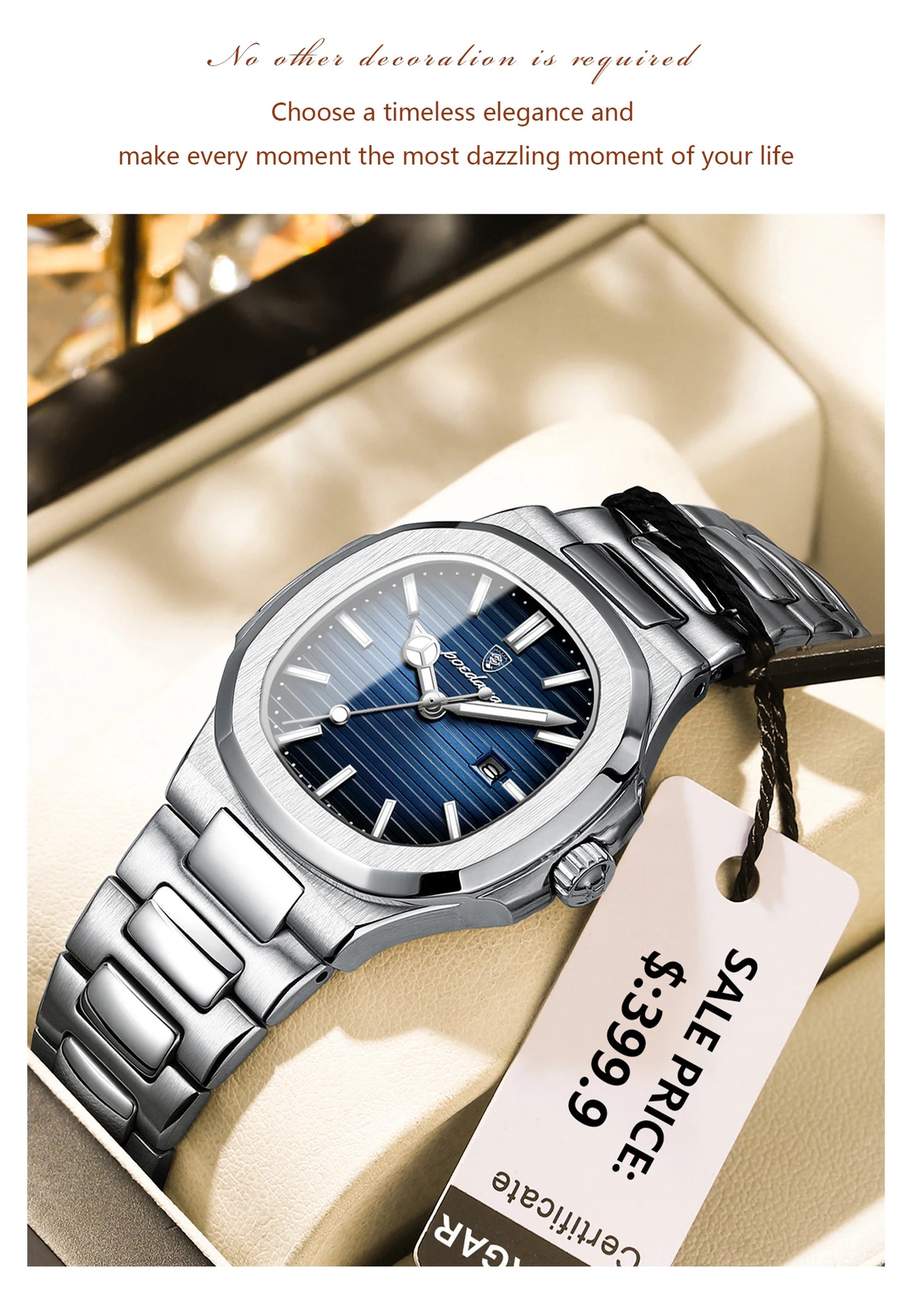 POEDAGAR Luxury Woman’s Quartz Watch Date Waterproof Luminous Ladies Wristwatch Stainless Steel Fashion Watches For Women casual