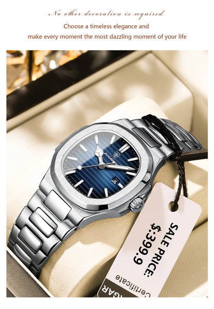 POEDAGAR Luxury Woman’s Quartz Watch Date Waterproof Luminous Ladies Wristwatch Stainless Steel Fashion Watches For Women casual