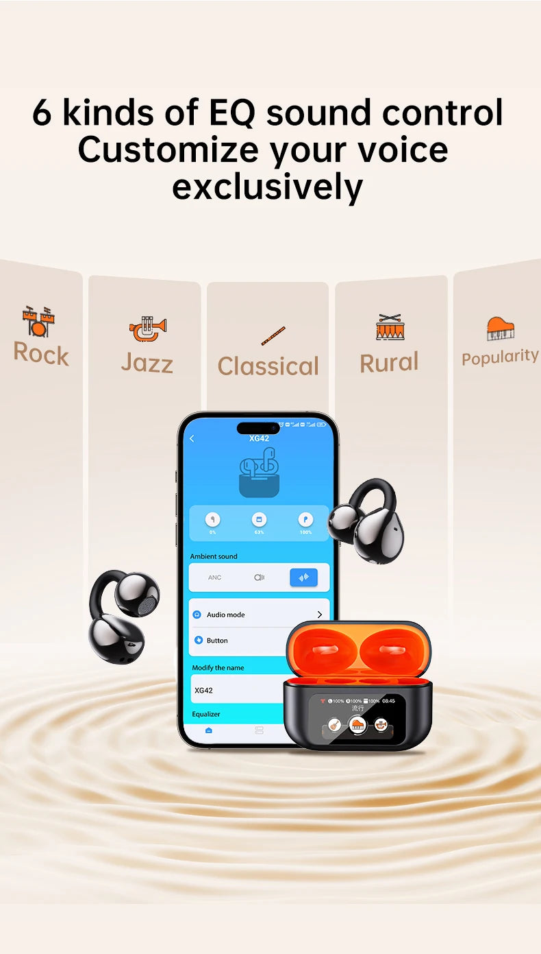AI Translation Headphones True Wireless Earbuds LED Power Display Earphones with Wireless Charging Case
