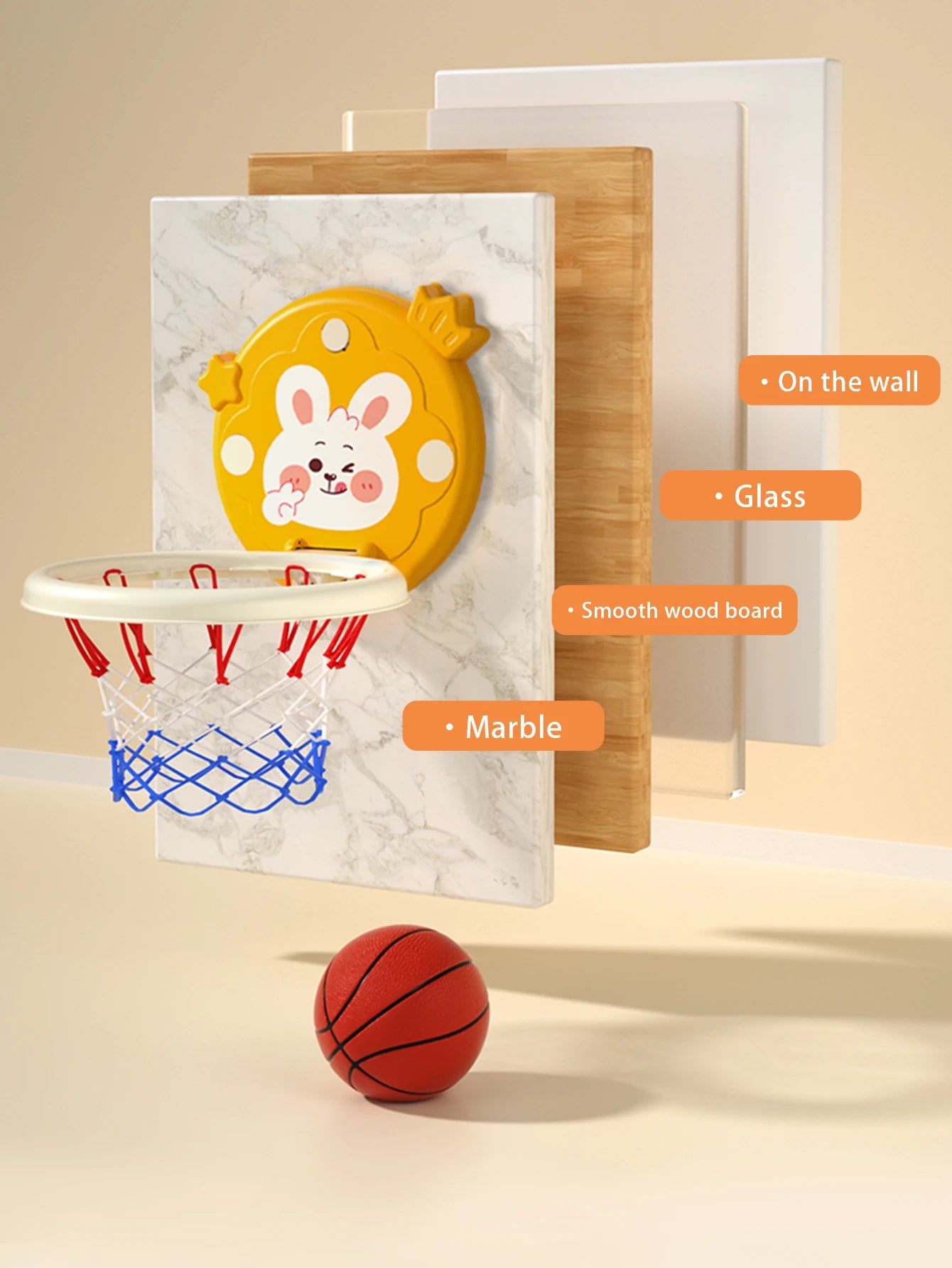 Children's basketball hoop, indoor shooting, hanging, foldable, parent-child interactive ball