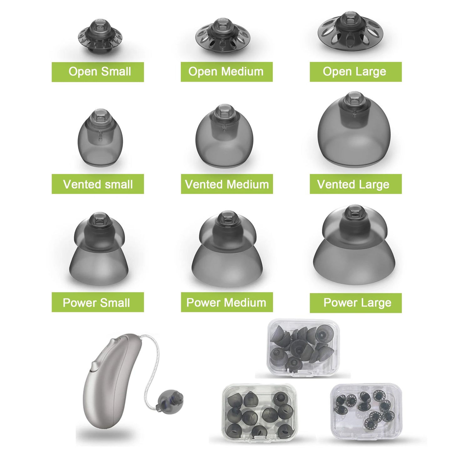 Hearing Aid Domes for Phonak Replacements,Phonak hearing aid 4.0 Domes 10pcs, Universal Domes for Phonak-Unitron RIC Hearing aid