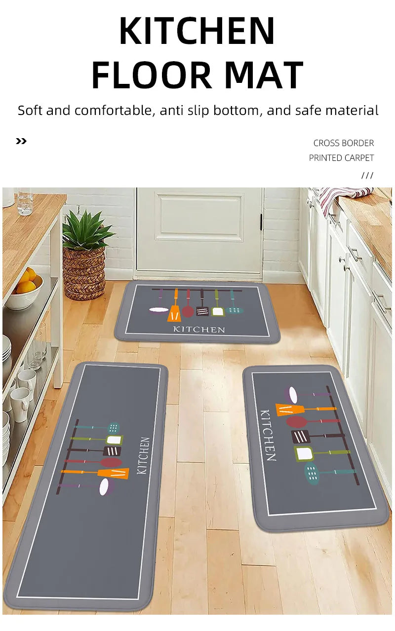 Multi-purpose Sponge Water Absorption Mat: Kitchen, Bathroom Bathroom Anti-skid, Moisture Absorption, Machine Washable Carpet
