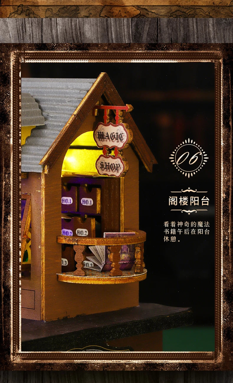 DIY Miniature Magic Treasure House Book Nook - Handcrafted 3D Puzzle, Creative Christmas Halloween Black Friday Gift Idea
