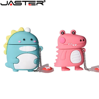JASTER Uroczy Kreskówkowy Zwierzęcy Pendrive USB 64 GB Pingwin Kot Pamięć USB 32 GB Sowa Dinozaur Pendrive 16 GB Pszczoła Lis Pendrive 8 GB