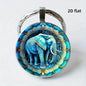 Noter New 8 Styles Unique 2D Flat Keychain Retro Anchor Knight Motorcycle Pattern Car Backpack Charm Pendant Decoration Key Ring