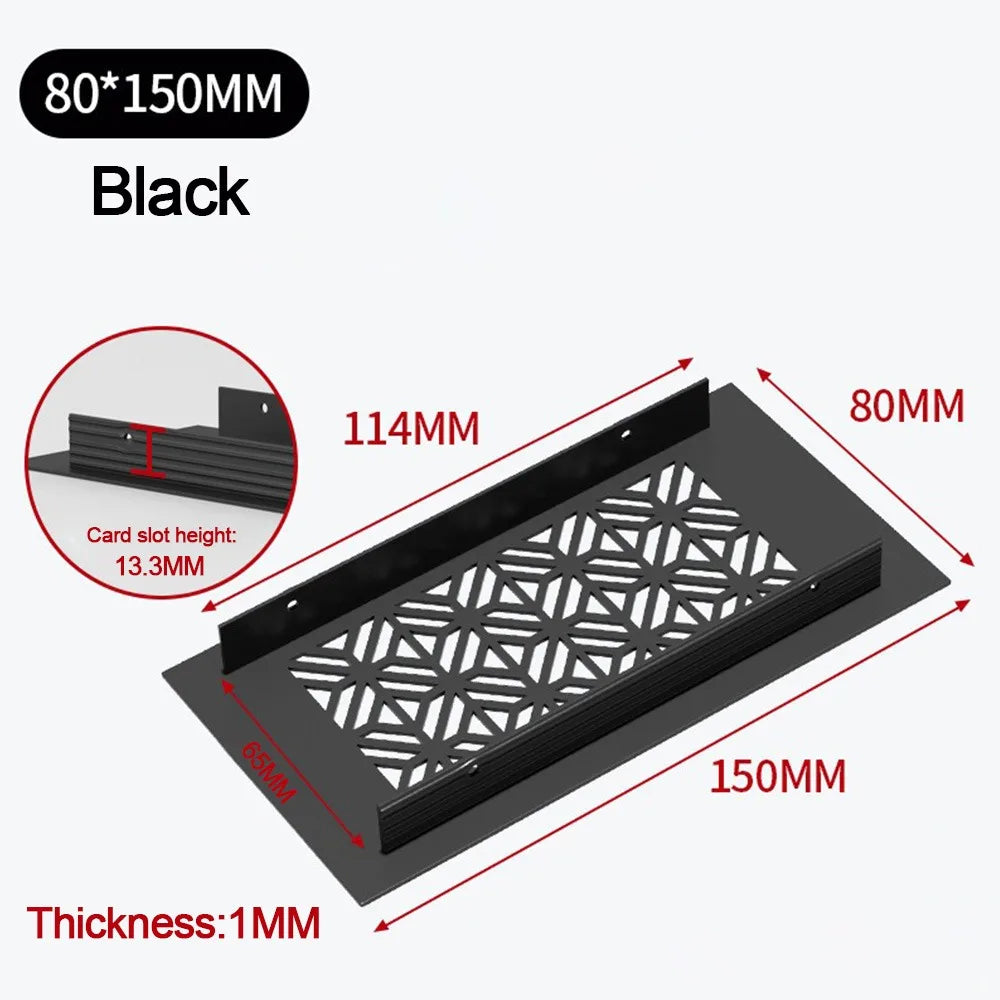 50/80cm Wide Rectangle Aluminum Alloy Air Vent Ventilator Grille Cover Doors Cabinet Wardrobe Breathable Mesh Air Vent