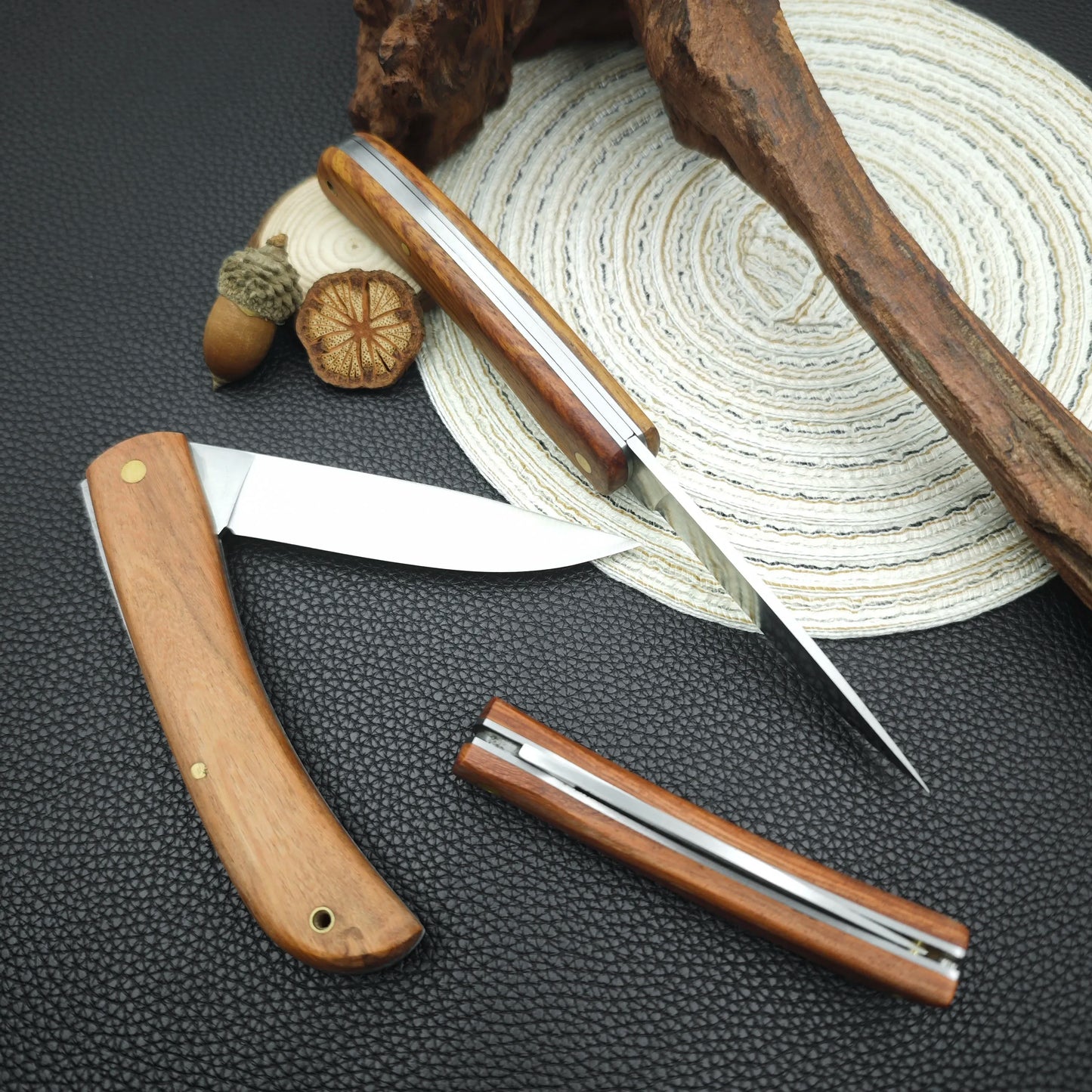 Stainless Steel Folding Knife Fillet Knife fishing boat fishing accessories Rosewood-Handled Folding Pocket Knife