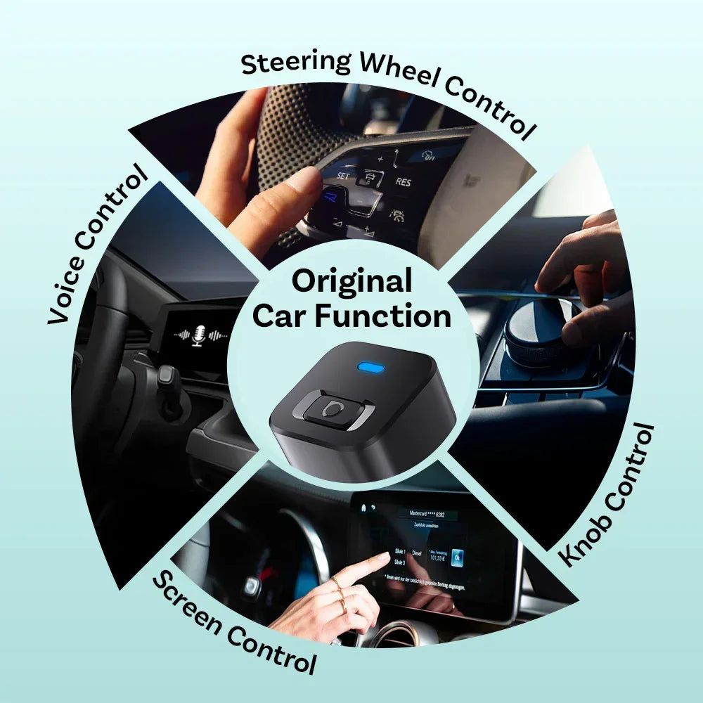 Ottocast Mini Dot 2in1 Wired To Wireless CarPlay Adapter Android Auto Dongle Smart AI Box Auto Connect Plug Play Car Accessories
