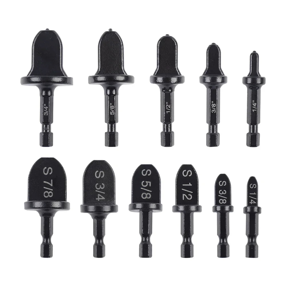 11 Pieces Of Copper Tube Expanders Multi-Specification Reaming Tools Air Conditioning Tube Repair Tools Reaming Drill Bits