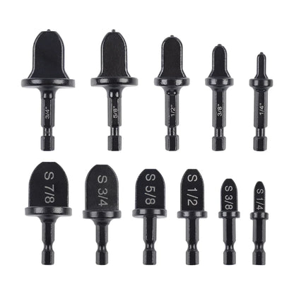 11 Pieces Of Copper Tube Expanders Multi-Specification Reaming Tools Air Conditioning Tube Repair Tools Reaming Drill Bits