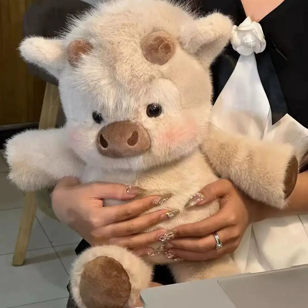 Soft Calf Pig Stuffed Animal Plush Toy Cute Animated Stuffed Animal Pillow Creative Running Pig Plush Toy Gift 17.7inch