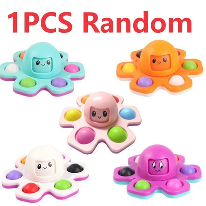 Antistress Push Bubbles  Fidget Spinner for Kids and Adults Face-Changing Sensory Toy for Autistic Children Anxiety Relief Gifts