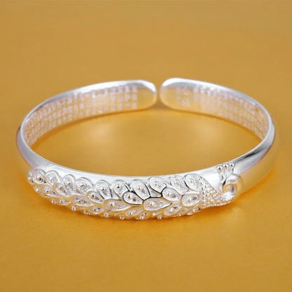 Stainless Steel Teardrop Shaped Bangle For Women Simple Chunky Gold Silver Color Adjustable Cuff Open Bracelet Fashion Jewelry