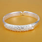 Stainless Steel Teardrop Shaped Bangle For Women Simple Chunky Gold Silver Color Adjustable Cuff Open Bracelet Fashion Jewelry