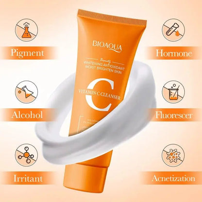 [F] BIOAQUA Hyaluronic Acid Retinol Vitamin C Facial Cleanser Oil Control Moisturizing Face Wash Foam Face Cleanser Skin Care
